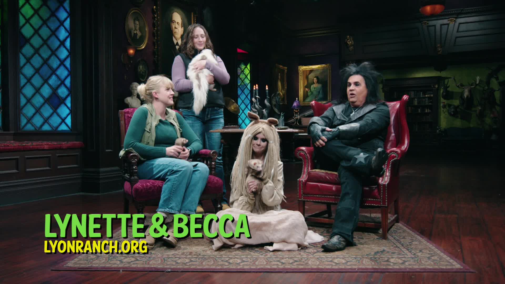 Creature Features Guests: Lynette and Becca from Lyon Ranch with animal friends. Movie: “Creature with the Atom Brain” from 1955