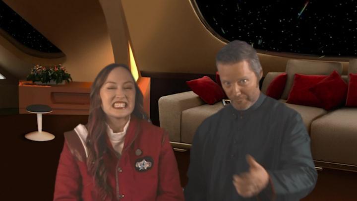 Thumbnail image for A Captain's Log: Our hosts, Bryan Kreutz and Lili Fox-Lim, beam up special guest Jonathan Del Arco
